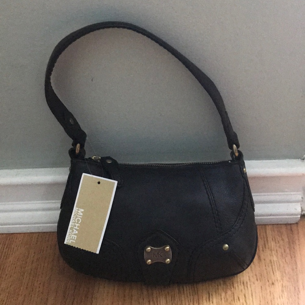 NWT Michael Kors Black Leather Bag!